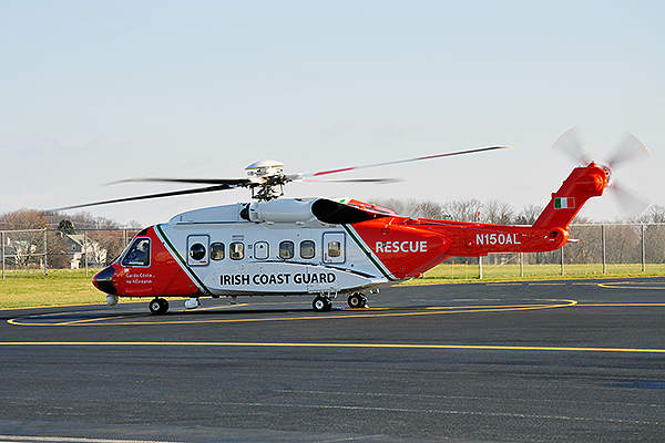 The S-92 Search and Rescue (SAR) helicopter of the Irish Coast Guard.
