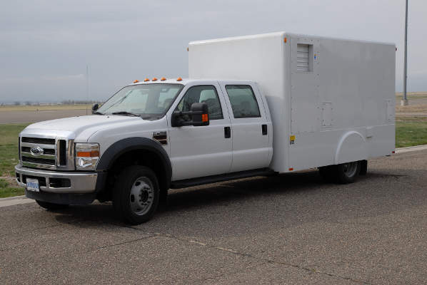 The Z Backscatter Van (ZBV) is a mobile X-ray cargo and vehicle screening system manufactured by American Science and Engineering (AS&E). Image courtesy of US Air Force photo / John Turner.
