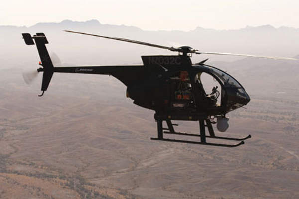 The Boeing Unmanned Little Bird helicopter is a modified version of MD 530F.