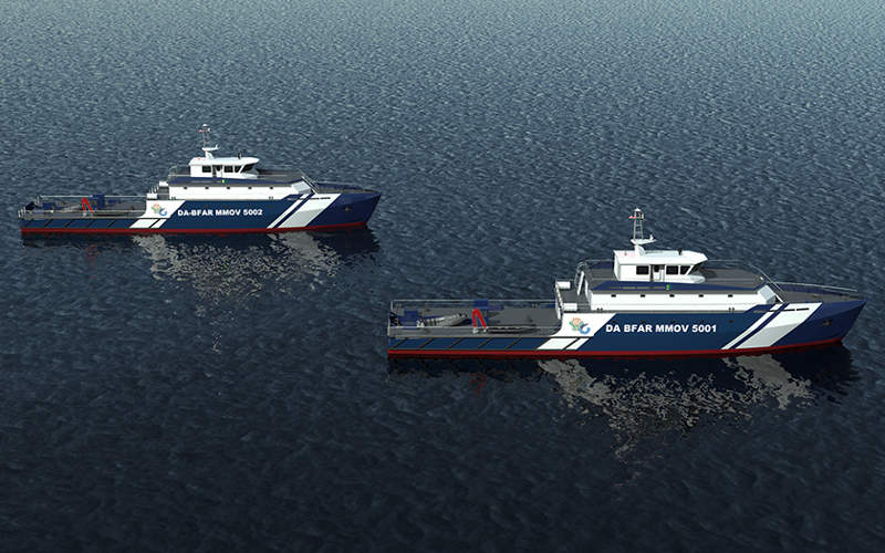 The 50m vessels will be operated by the Department of Agriculture through their operating agency Bureau of Fisheries and Aquatic Resources. Image courtesy of Incat Crowther Pty Ltd.