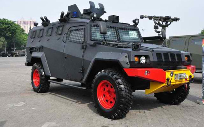The Komodo 4x4 tactical vehicle was developed by PT Pindad.